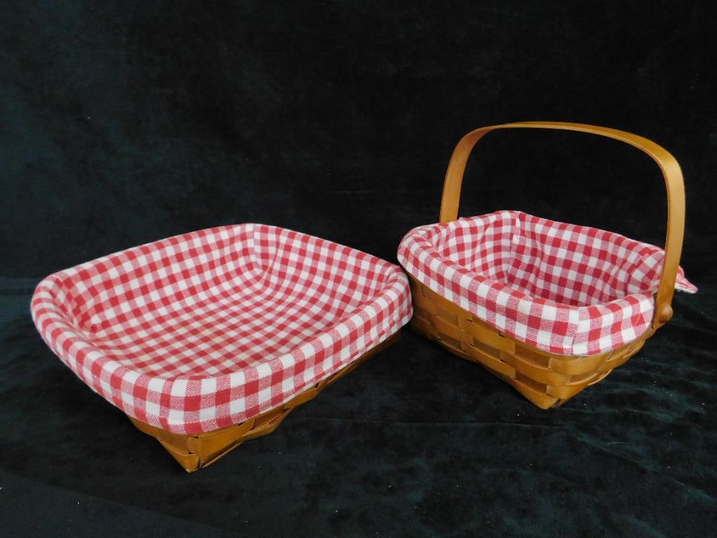 Pair of Heritage Mint LTD. - Canadian Maple Baskets - 4' x 9" x 8" and 3" x 10.5" x 10.5" - 11