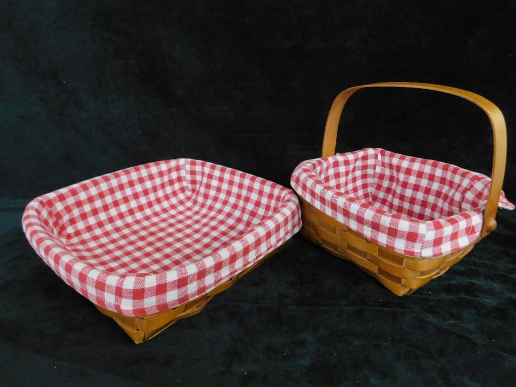 Pair of Heritage Mint LTD. - Canadian Maple Baskets - 4' x 9" x 8" and 3" x 10.5" x 10.5" - 12
