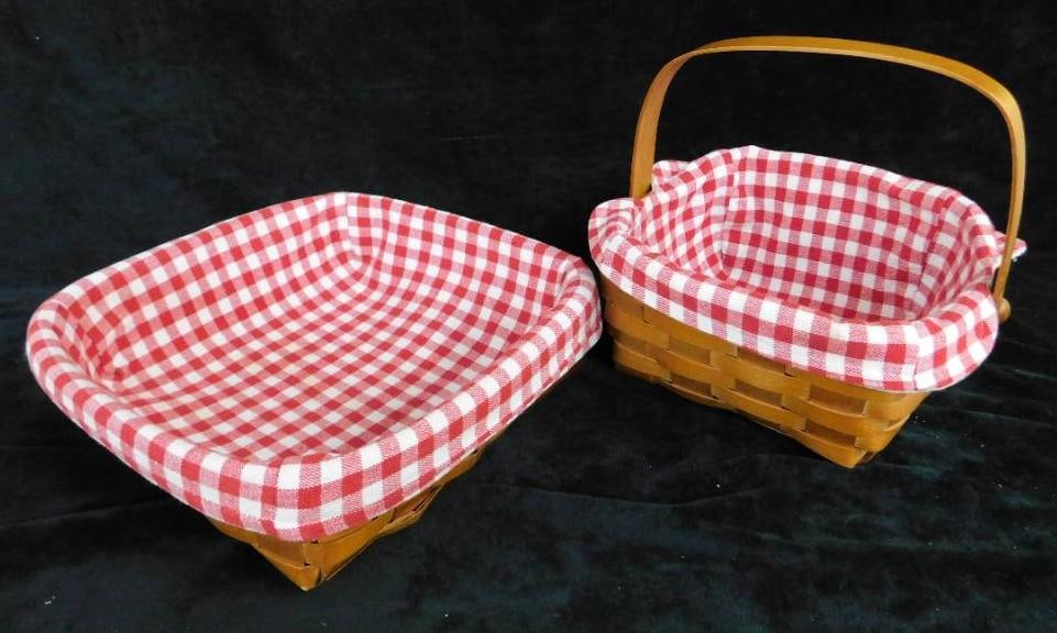 Pair of Heritage Mint LTD. - Canadian Maple Baskets - 4' x 9" x 8" and 3" x 10.5" x 10.5": See Photos For Condition and Details