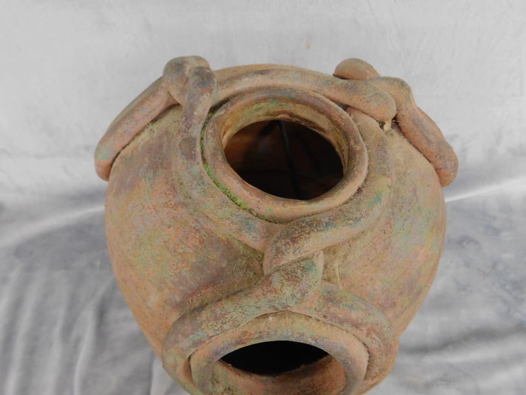 Modern Art Pottery Vase - Unsigned - 13.5" x 9.5" - 2