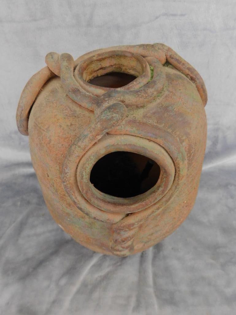 Modern Art Pottery Vase - Unsigned - 13.5" x 9.5" - 5