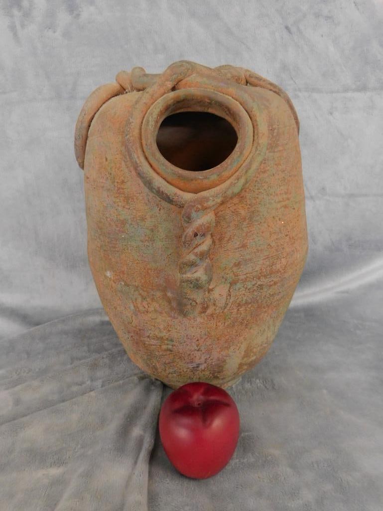 Modern Art Pottery Vase - Unsigned - 13.5" x 9.5" - 8