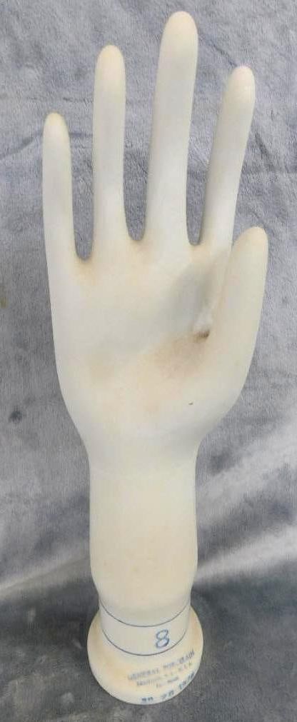 1978 "General Porcelain" 14.5" Porcelain Glove Mold - 8 - Right: See Photos For Condition and Details