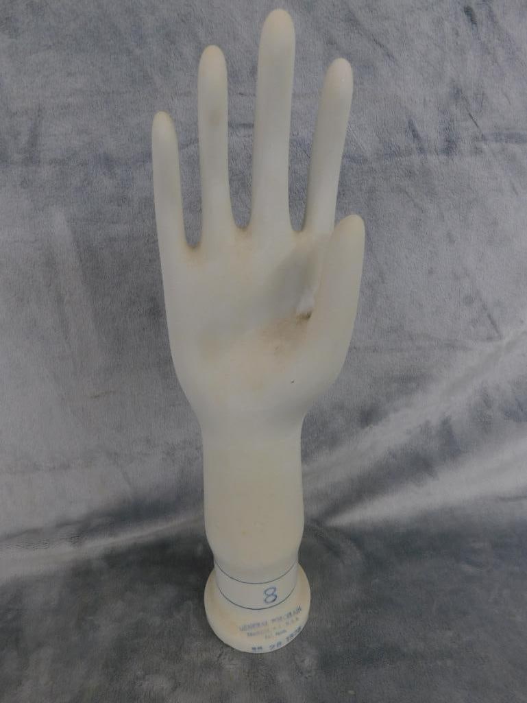 1978 "General Porcelain" 14.5" Porcelain Glove Mold - 8 - Right - 8