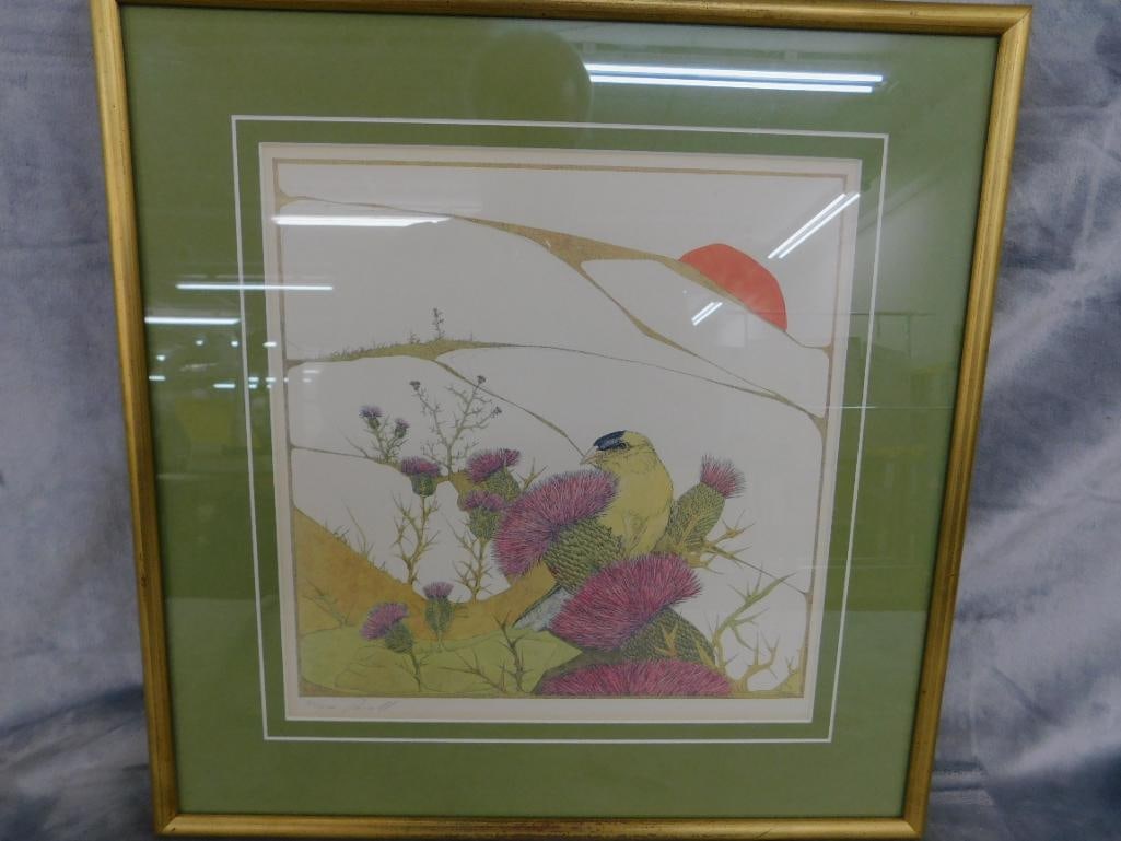 Framed Lithograph - Signed Peter Parnall - Limited Edition 415/1000 - 17.5" x 17.5" - 10