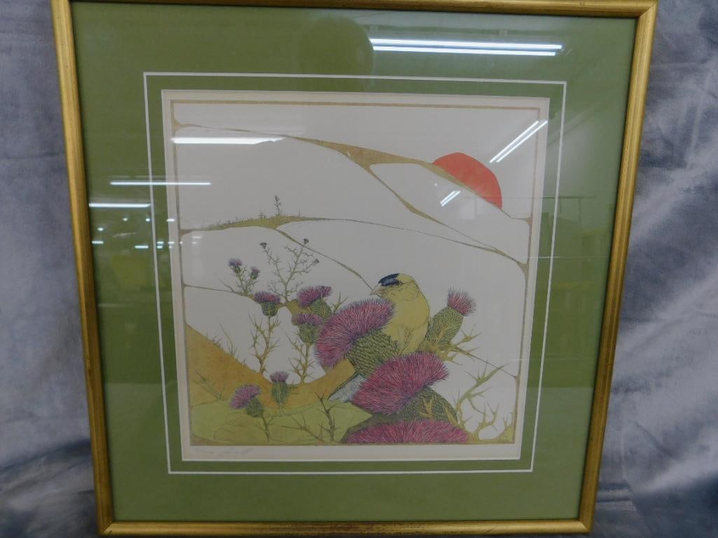 Framed Lithograph - Signed Peter Parnall - Limited Edition 415/1000 - 17.5" x 17.5" - 11