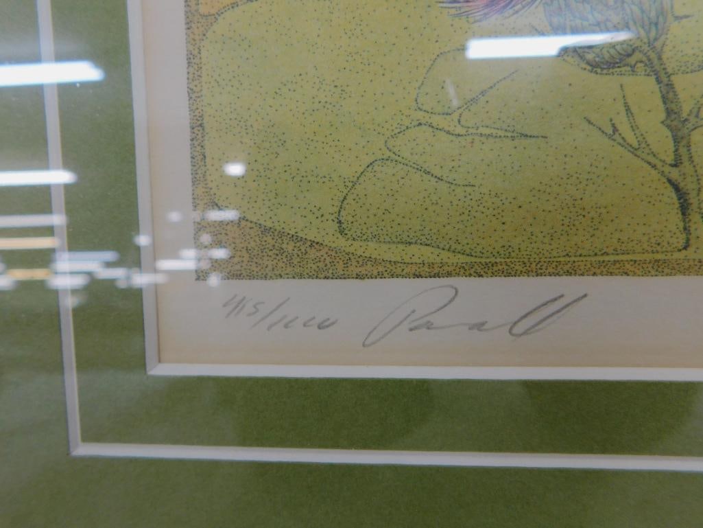 Framed Lithograph - Signed Peter Parnall - Limited Edition 415/1000 - 17.5" x 17.5" - 5
