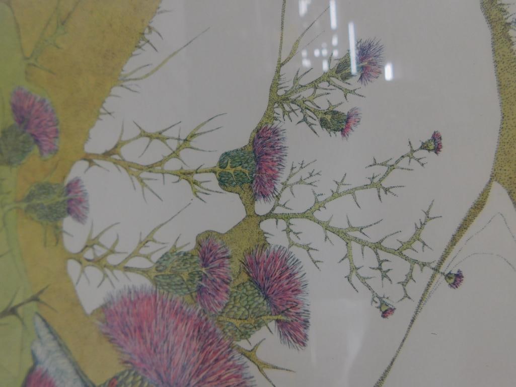 Framed Lithograph - Signed Peter Parnall - Limited Edition 415/1000 - 17.5" x 17.5" - 8