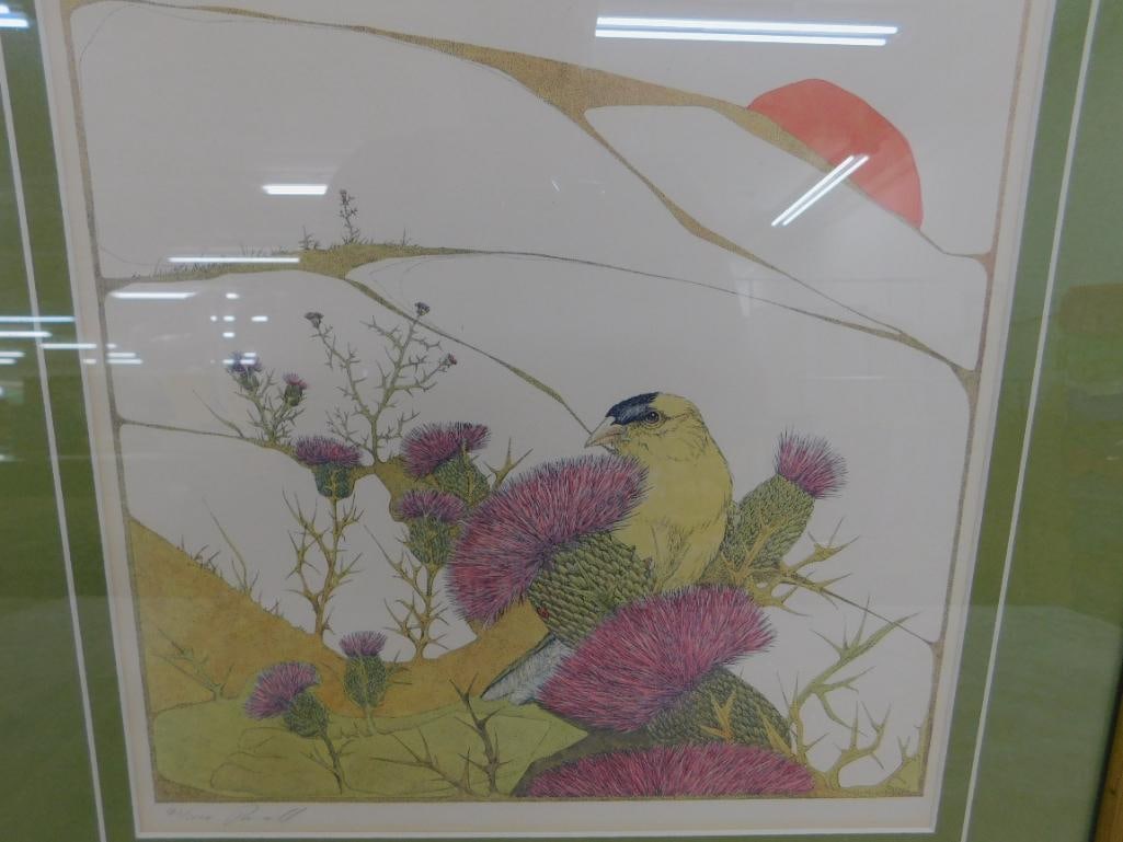 Framed Lithograph - Signed Peter Parnall - Limited Edition 415/1000 - 17.5" x 17.5" - 9