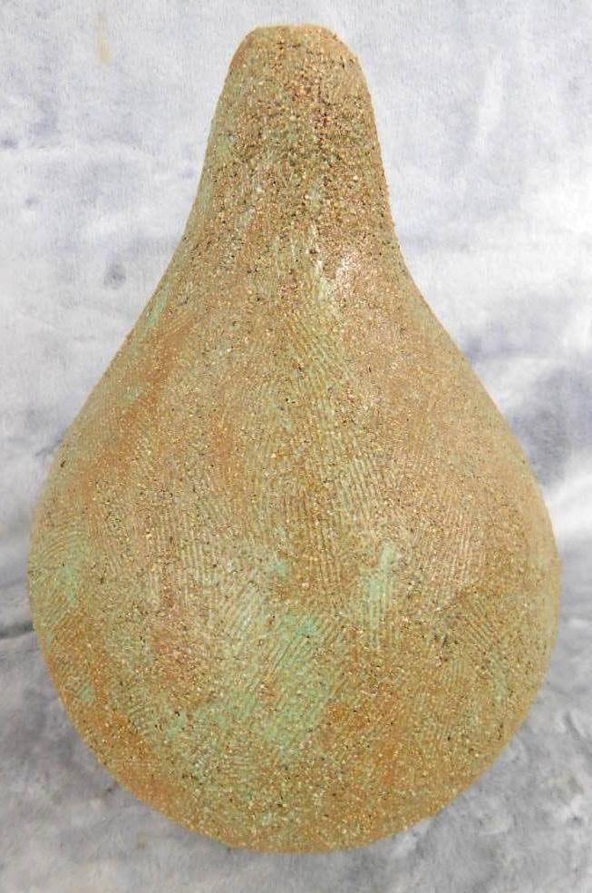 Studio Art Potter Gourd Shaped Closed Vessel - unsigned - 9" x 6": See Photos For Condition and Details