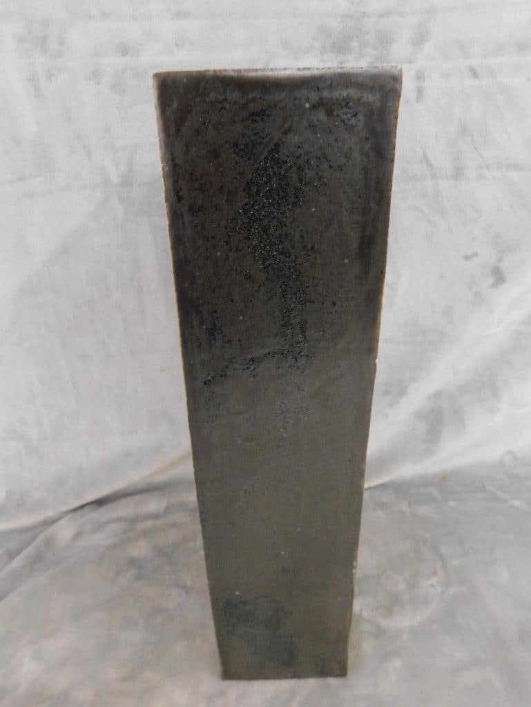 Studio Art Pottery Vase - Signed Dennis Kirchmann - Pine Needle - 14.75" x 7.25" x 3.5" - 4