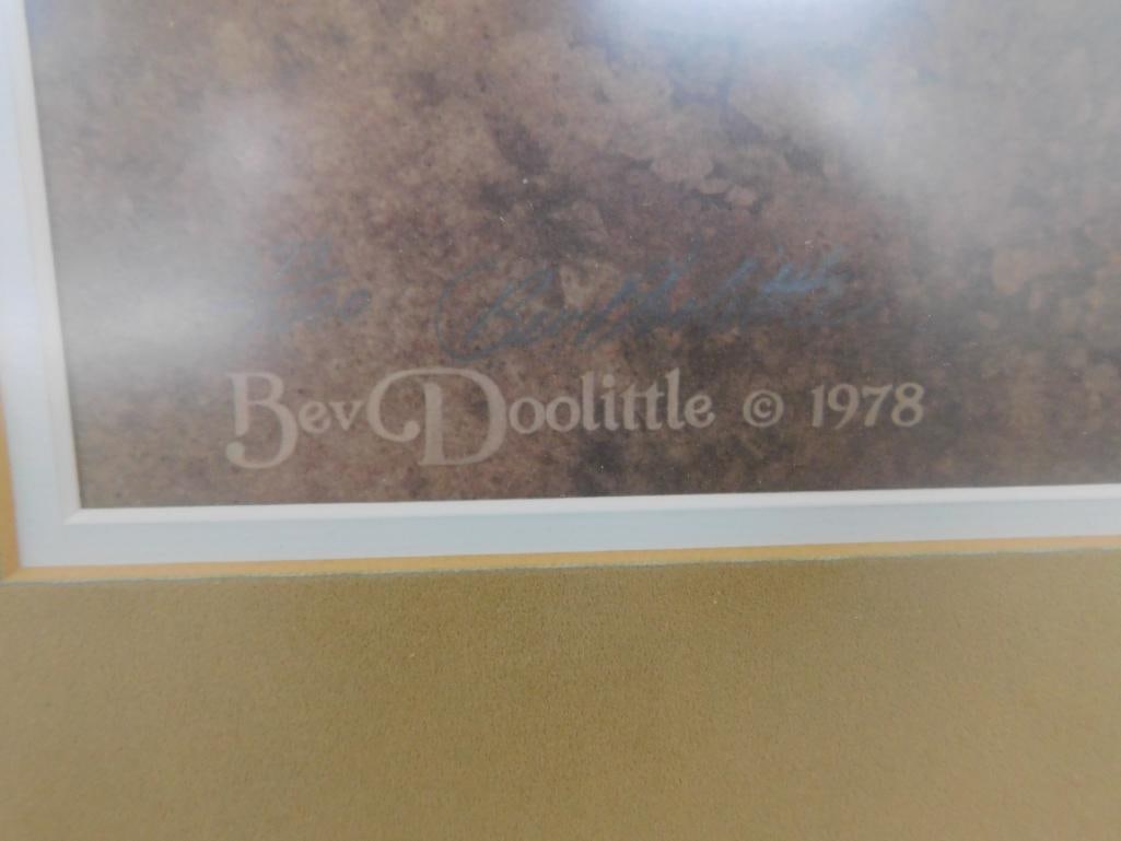 1978 Bev Doolittle - "Pintos" Print - Matted and Framed - Signed - 26" x 26" - 4
