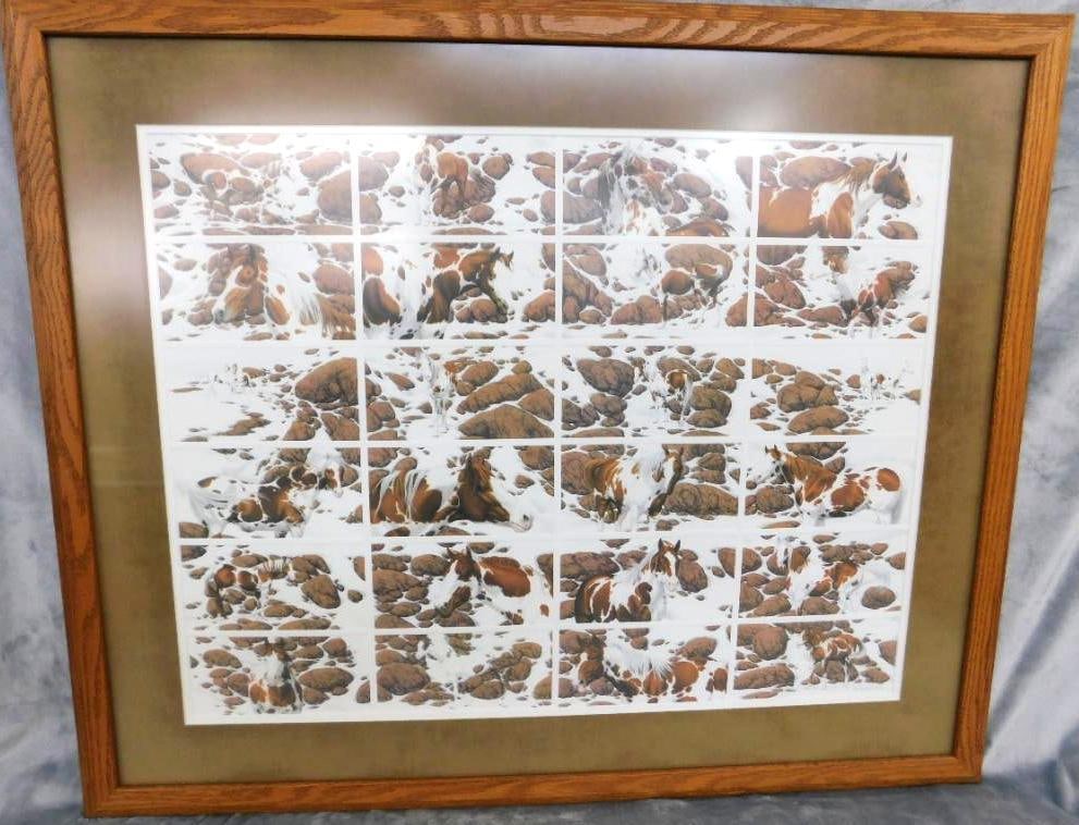 Bev Doolittle - "Hide and Seek" Print - Matted and Framed - Spells Out "Hide and Seek": 29.5" x 35.5" - See Photos For Condition and Details