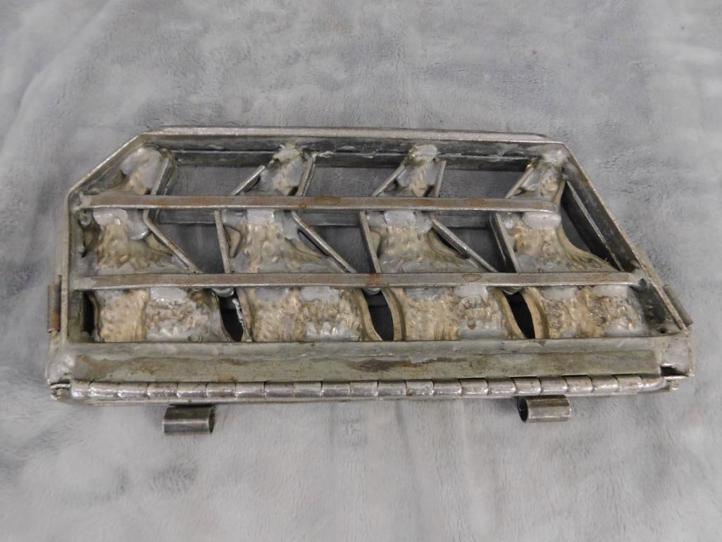 Group of 4 Different Sized Chocolate Molds - Large is 8" x 7" x 3" and 5" x 11" x 2" - 6