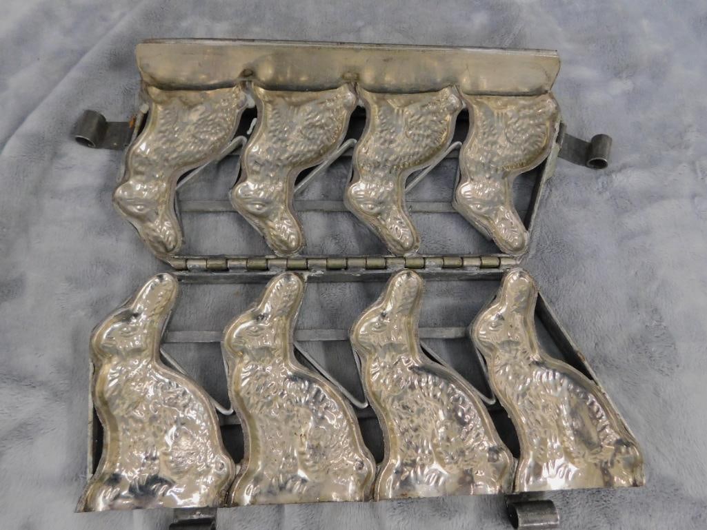 Group of 4 Different Sized Chocolate Molds - Large is 8" x 7" x 3" and 5" x 11" x 2" - 7