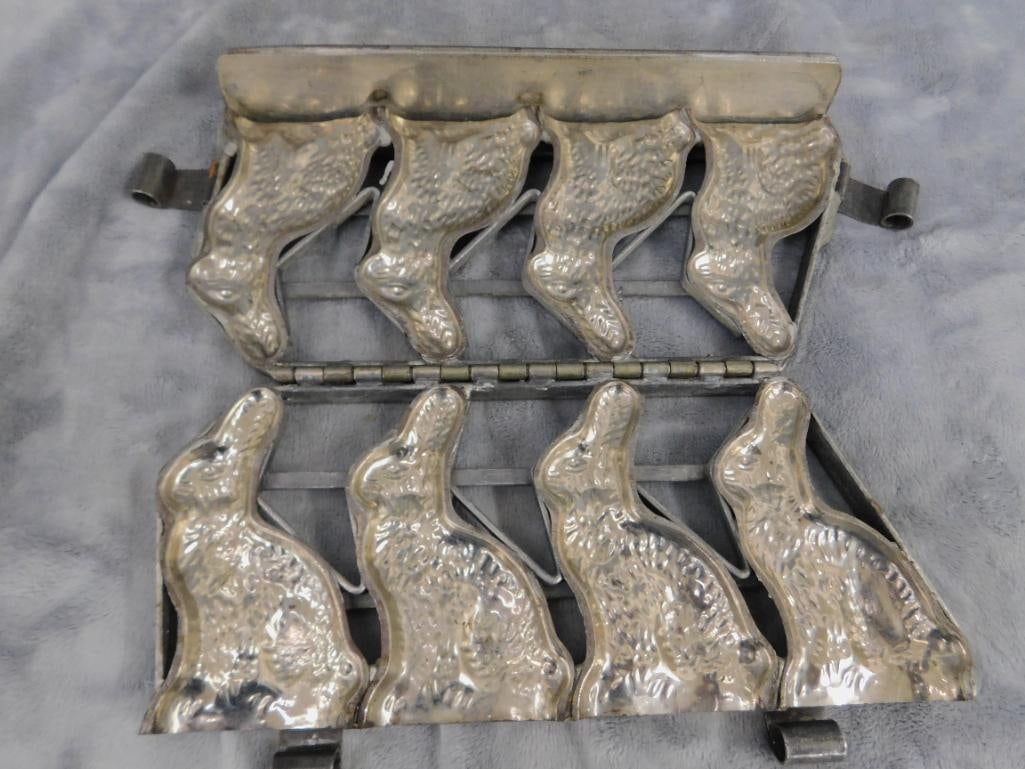 Group of 4 Different Sized Chocolate Molds - Large is 8" x 7" x 3" and 5" x 11" x 2" - 9