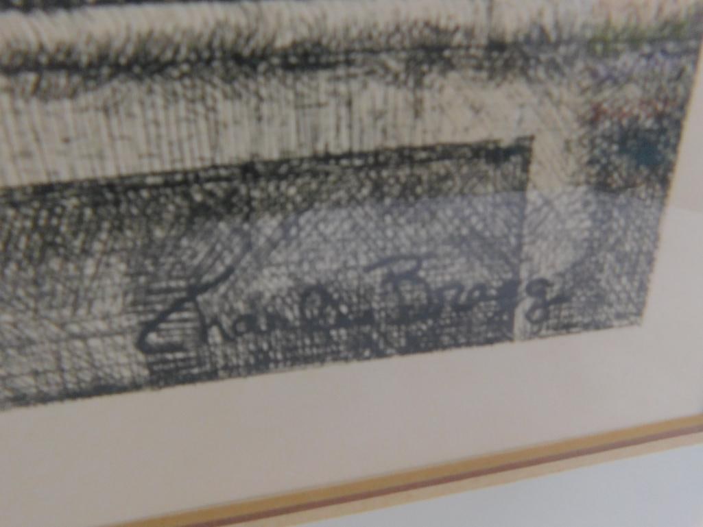 Framed Engraving - "Jury I" - Signed Charles Bragg - 20.25" x 24.25" - 8