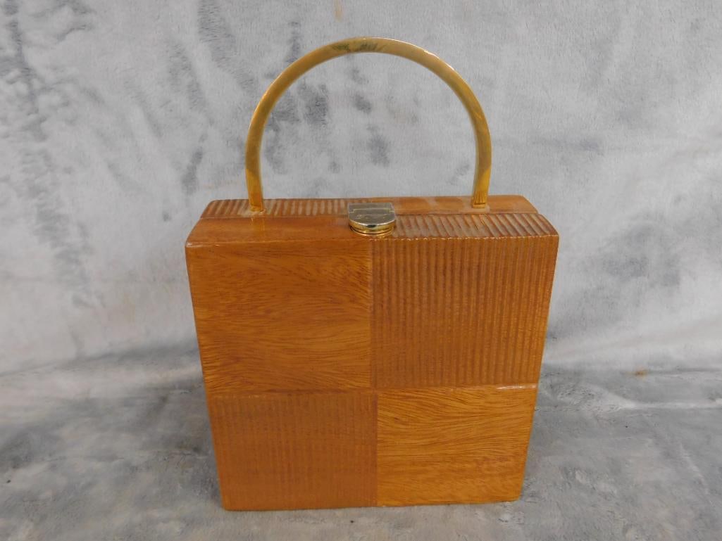 Timmy Woods of Beverly Hills - Wood Purse - 9.5" x 6.5" x 3.75" - 10
