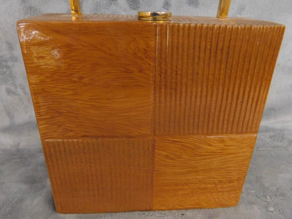 Timmy Woods of Beverly Hills - Wood Purse - 9.5" x 6.5" x 3.75" - 2