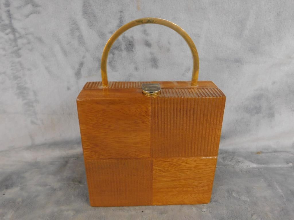 Timmy Woods of Beverly Hills - Wood Purse - 9.5" x 6.5" x 3.75" - 9