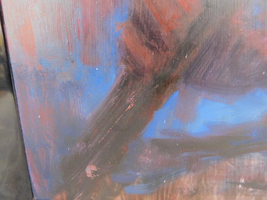 1966 Oil on Board - Clarinet Player - Signed Weller - 26.5" x 20.5" - 4