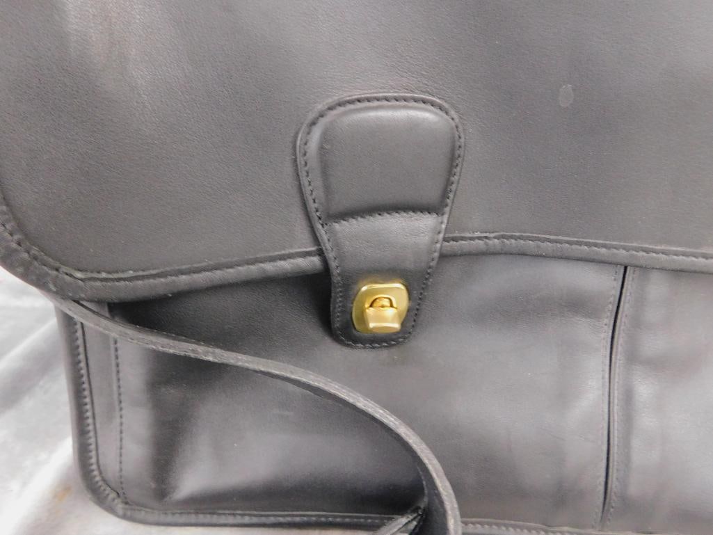 Coach Black Soft Leather Brief Case - 13" x 17" x 4.5" - 3