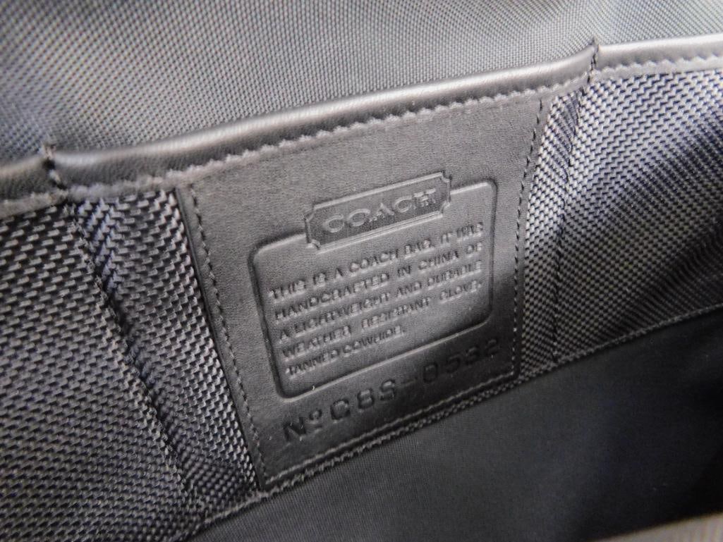 Coach Black Soft Leather Brief Case - 13" x 17" x 4.5" - 5