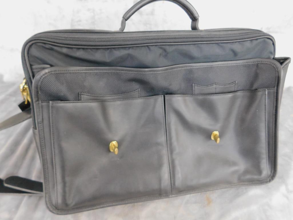 Coach Black Soft Leather Brief Case - 13" x 17" x 4.5" - 6