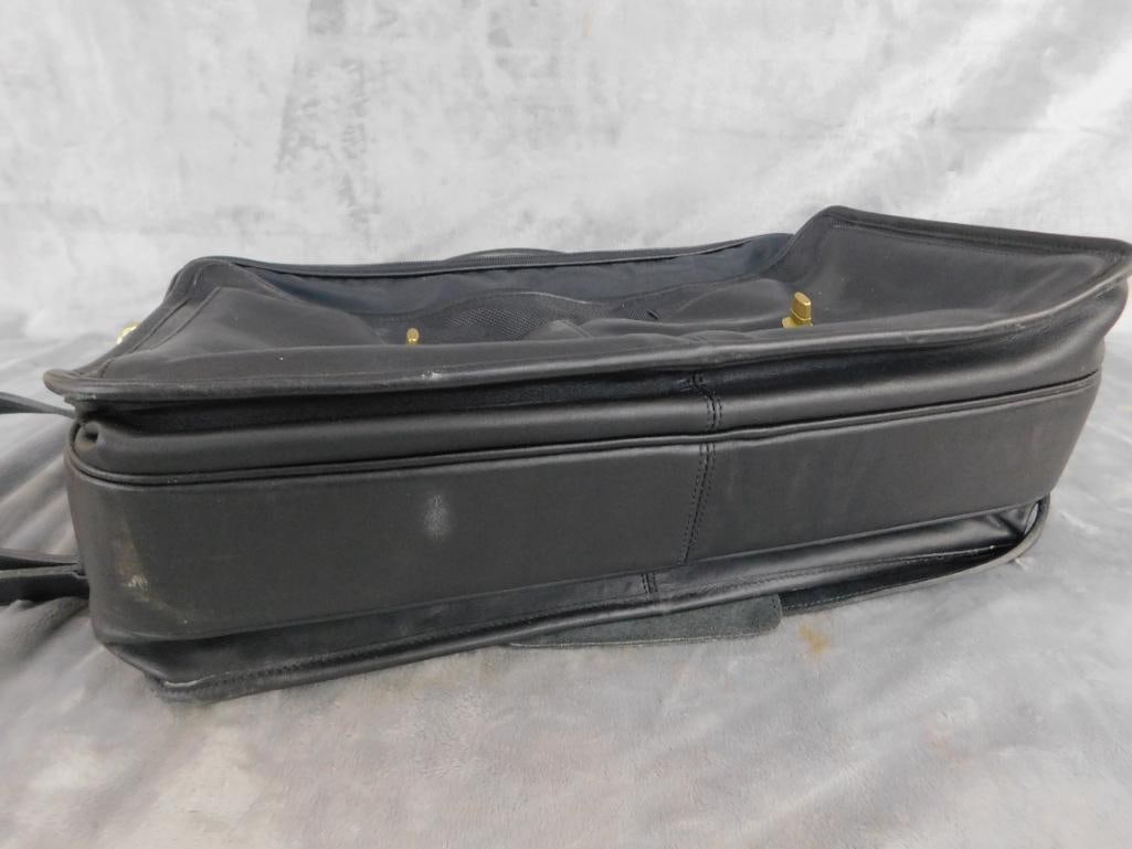 Coach Black Soft Leather Brief Case - 13" x 17" x 4.5" - 7
