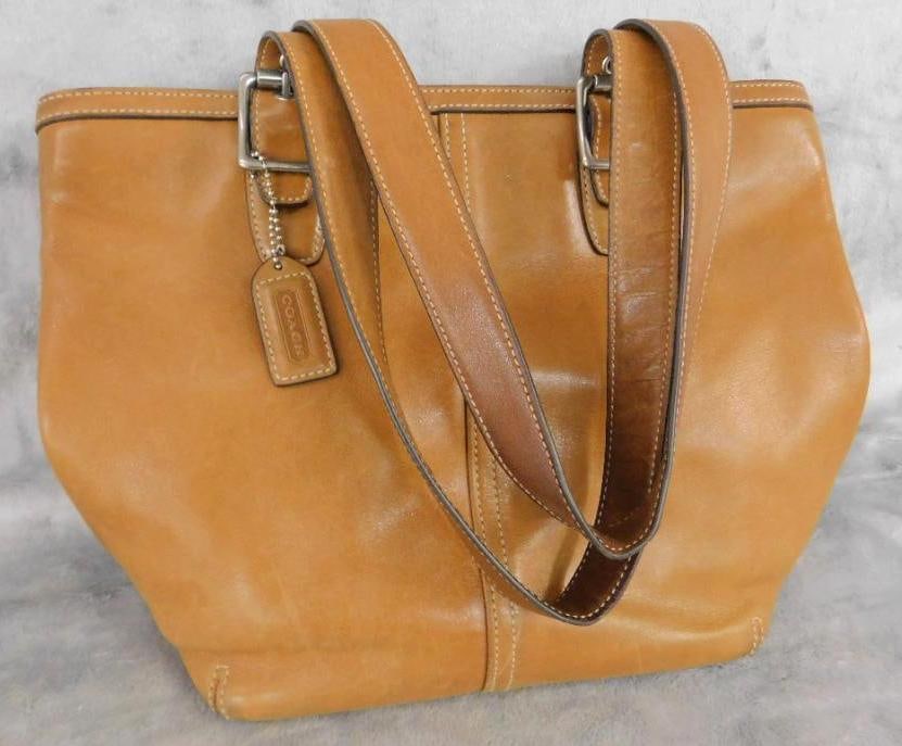 Coach Leather Purse - 10" x 13" x 4": See Photos For Condition and Details
