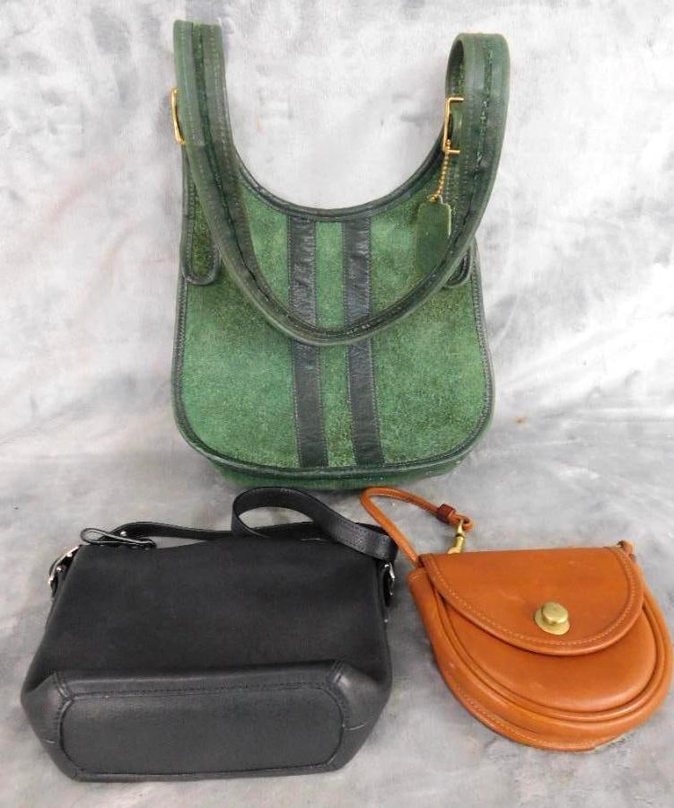 Coach Small Purse and 2 Hand Bags - Purse 10" x 9" x 3": See Photos For Condition and Details
