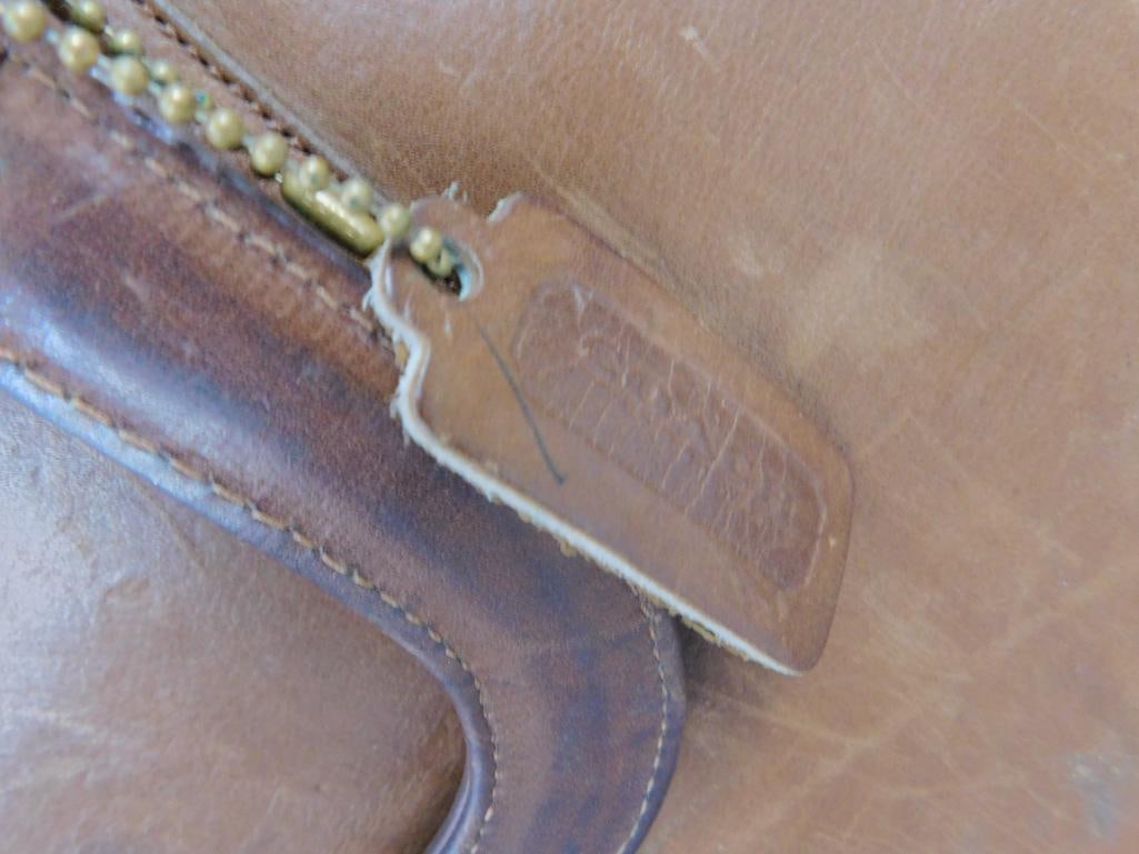 Coach Brown Soft Leather Brief Case - 11" x 17" x 2" - Slightly Worn - 3