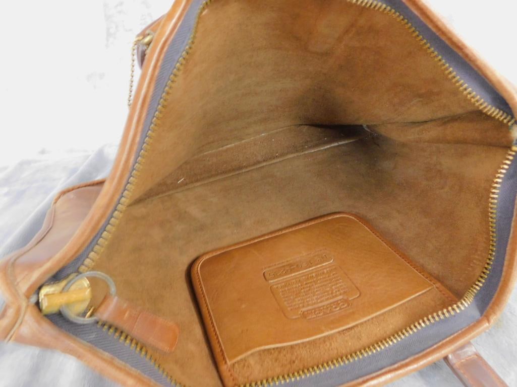 Coach Brown Soft Leather Brief Case - 11" x 17" x 2" - Slightly Worn - 5