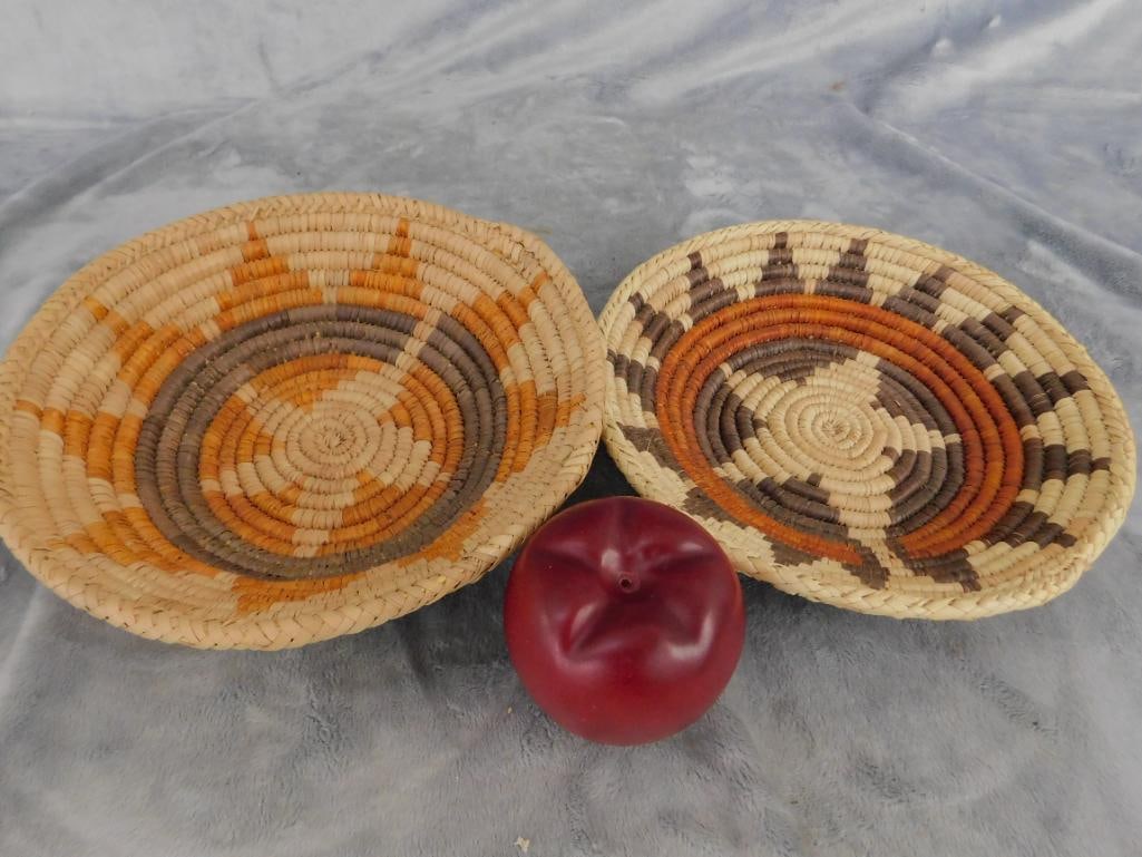 Pair of South West Native American 8" Baskets - 6