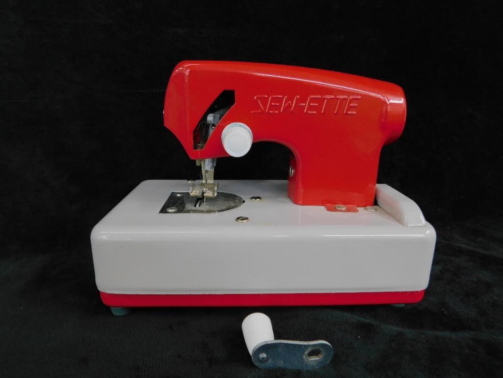"Sew-ette" Childs Electric Sewing Machine with Light - Original Box - 5" x 6.25" x 3.5" - 2