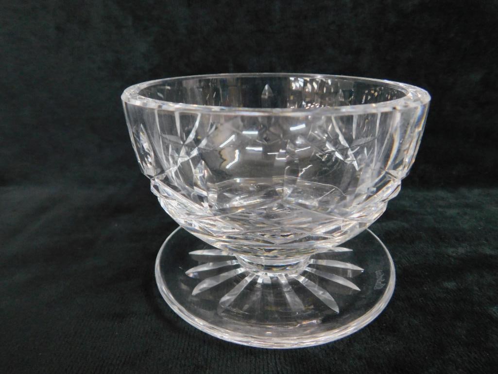 4 Waterford Crystal Footed Fruit / Sherbet / Grapefruit Bowls - Each 3.25" x 4.25" - 2
