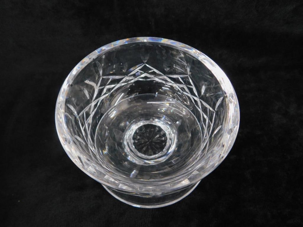 4 Waterford Crystal Footed Fruit / Sherbet / Grapefruit Bowls - Each 3.25" x 4.25" - 3
