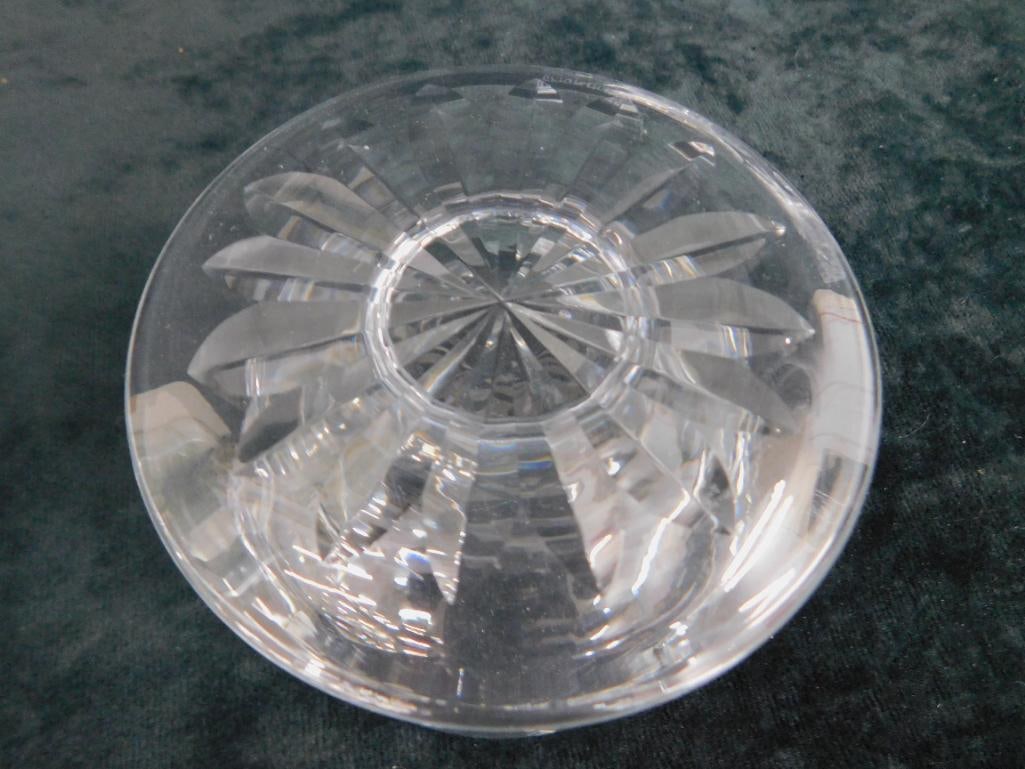 4 Waterford Crystal Footed Fruit / Sherbet / Grapefruit Bowls - Each 3.25" x 4.25" - 4