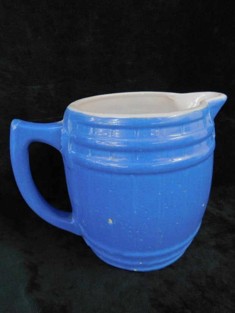 Studio Art Pottery Handled Vase - Unsigned - 8.25" x 5.75" x 5.25" - 6.25" Mixing Bowl - 8