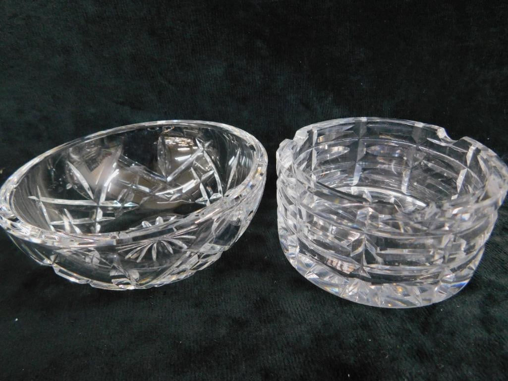Waterford Crystal Ashtray 1.75" x 3.5" - Bowl 1.75" x 4.25" - 11
