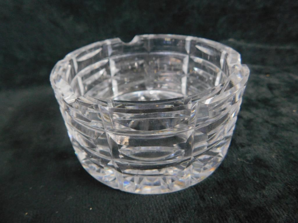 Waterford Crystal Ashtray 1.75" x 3.5" - Bowl 1.75" x 4.25" - 6