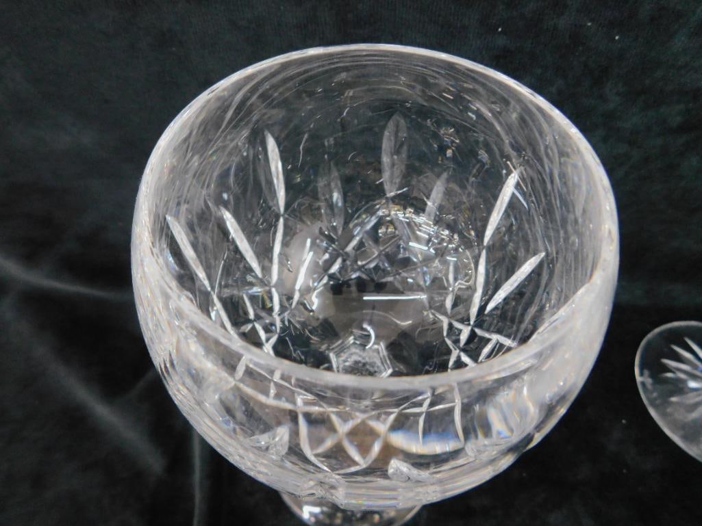 9 Waterford Crystal 7.5" Large Wine Glasses - Original Boxes - Lismore Pattern - 3