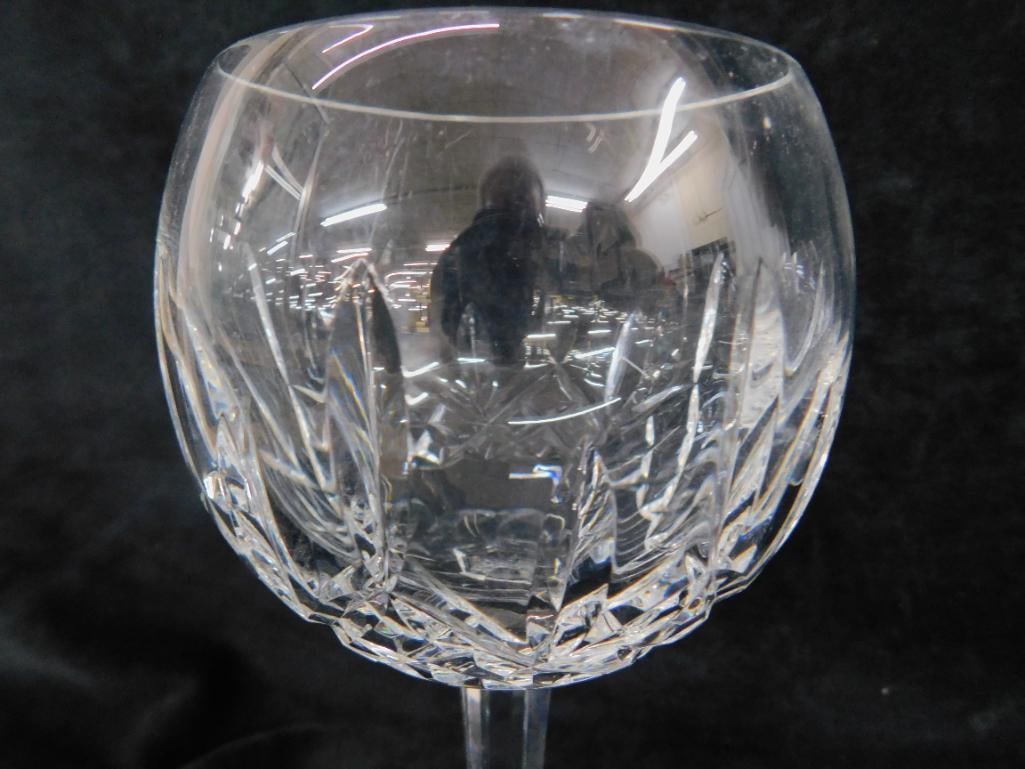 9 Waterford Crystal 7.5" Large Wine Glasses - Original Boxes - Lismore Pattern - 4