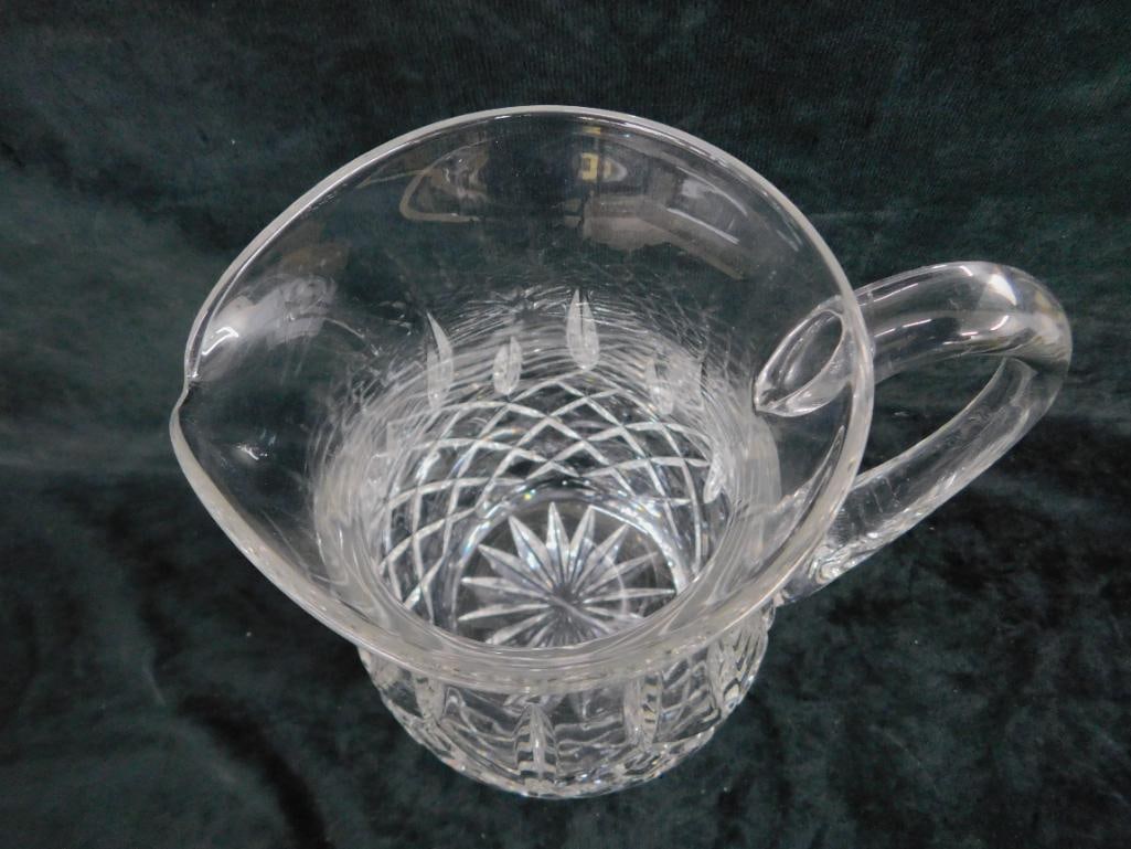 Waterford Crystal Pitcher - Lismore Pattern - 8.25" x 7.5" x 6" - 2