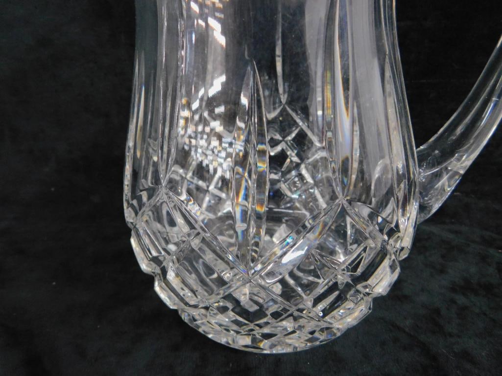 Waterford Crystal Pitcher - Lismore Pattern - 8.25" x 7.5" x 6" - 3