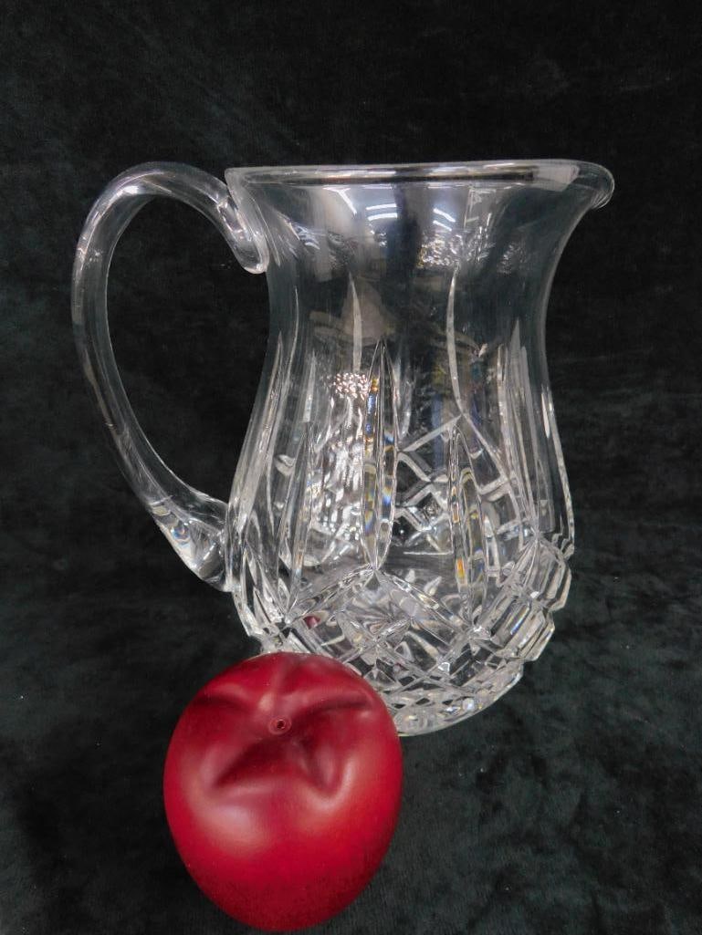 Waterford Crystal Pitcher - Lismore Pattern - 8.25" x 7.5" x 6" - 6