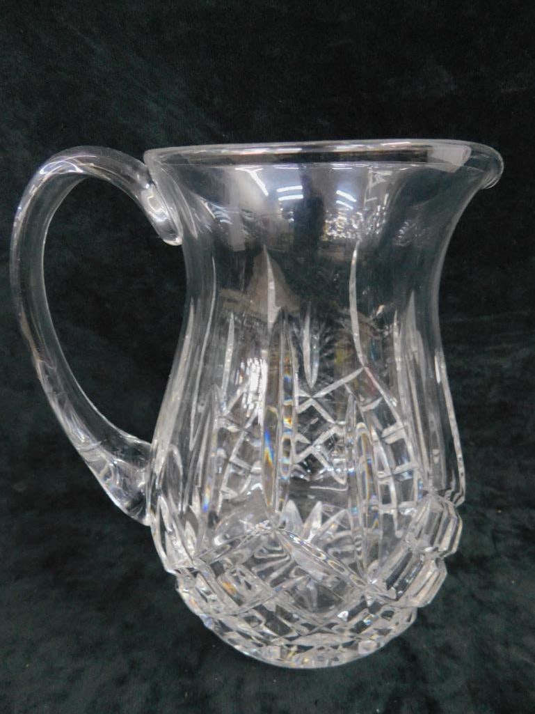 Waterford Crystal Pitcher - Lismore Pattern - 8.25" x 7.5" x 6" - 8