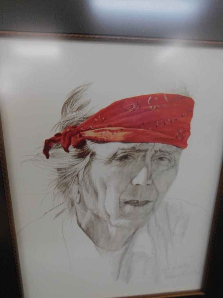 1984 Gale McKinley - Anderson SC - Limited Edition Colored Print - Native American - 2