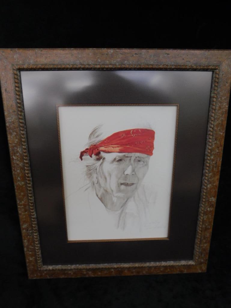 1984 Gale McKinley - Anderson SC - Limited Edition Colored Print - Native American - 8