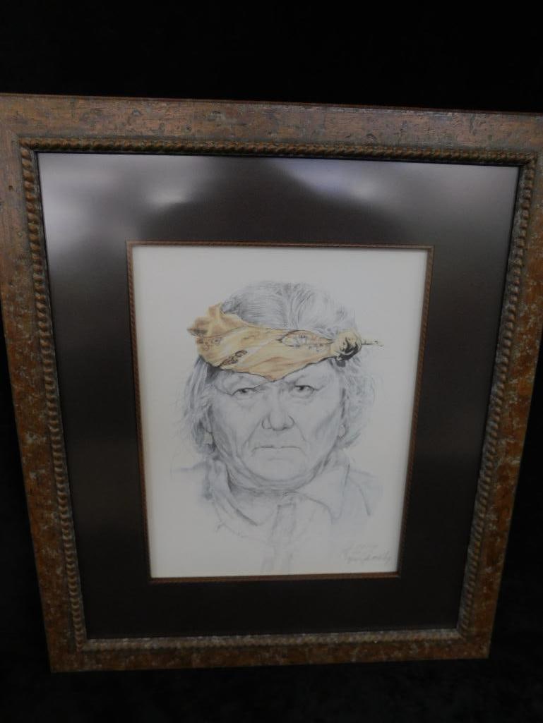 1984 Gale McKinley - Anderson SC - Limited Edition Colored Print - Native American - 9